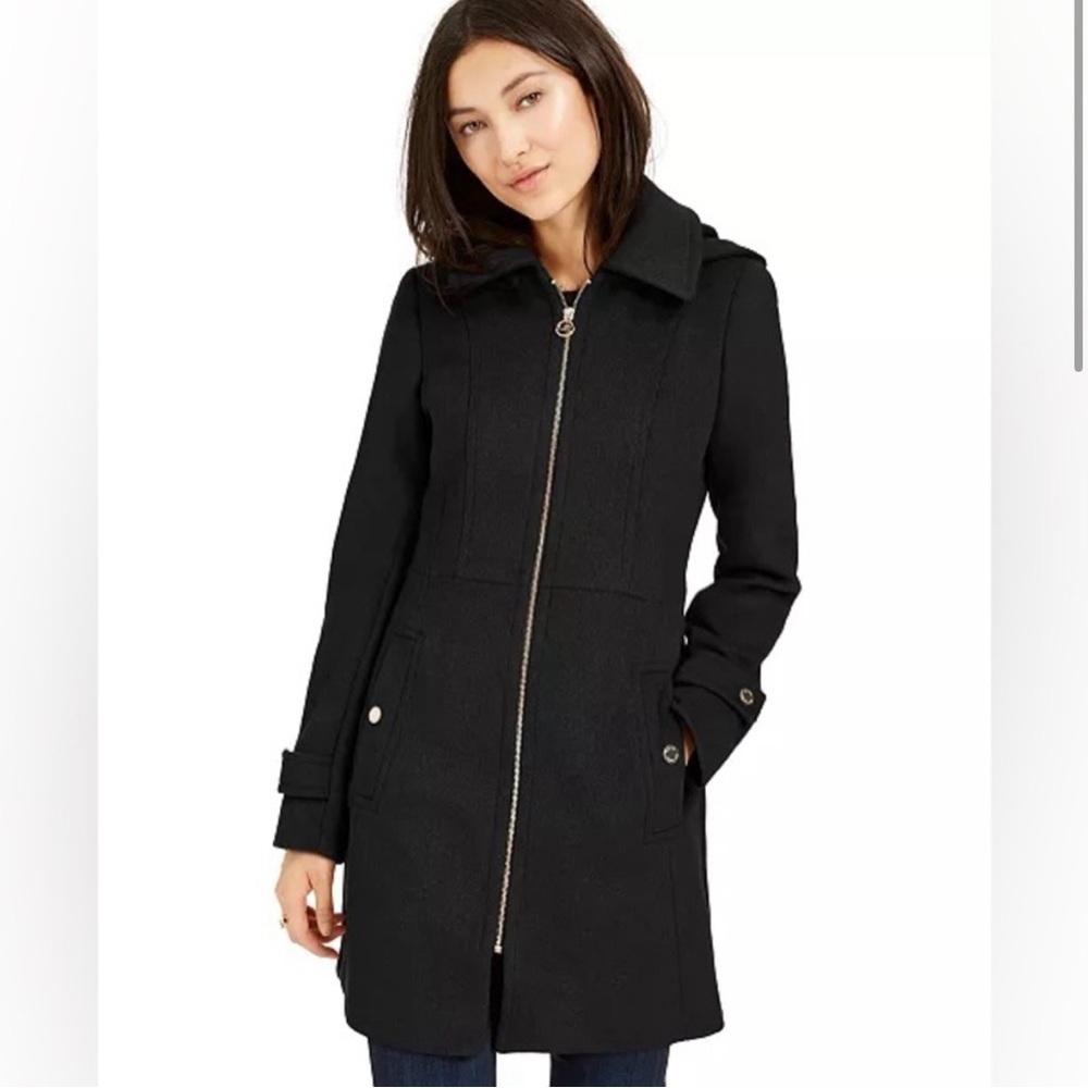 Michael Kors Black Wool Coat Size XS